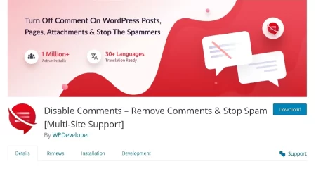 Disable Comments plugin