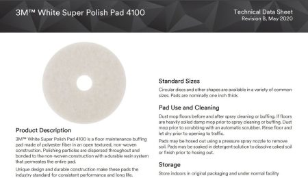 3M™ White Super Polish Pad 4100