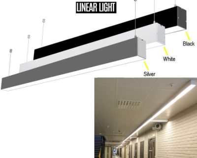 Modern-Linkable-LED-Linear-Lighting-Fixture-with-Black-White-Silver-Color