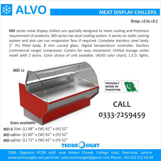 Meat Shop Equipment & Display Chiller in Pakistan by ALVO