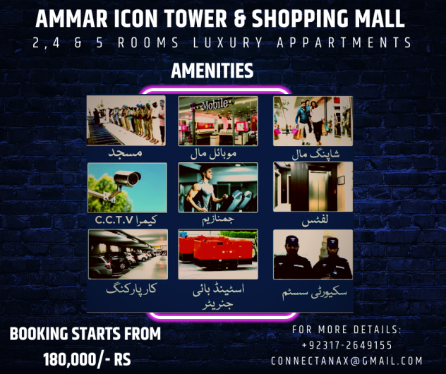 One Bedroom Luxury Flat In Karachi | Ammar Icon Tower