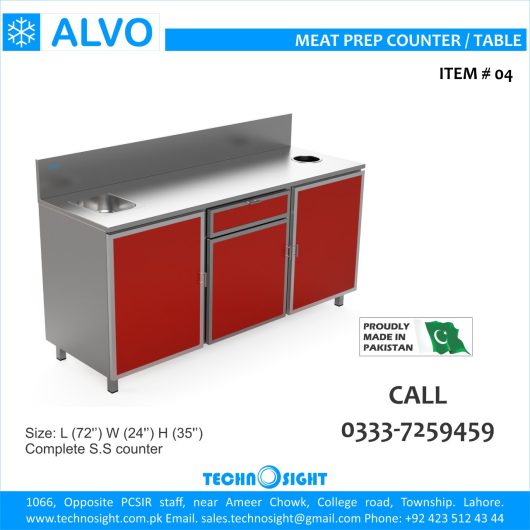 ALVO Meat Shop Equipment made by Technosight, Fresh Meat Display Fidge, Carcass Hanging Chiller, Meat Chiller