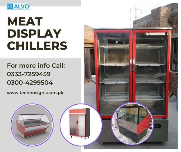 ALVO Meat Shop Equipment made by Technosight, Fresh Meat Display Fidge, Carcass Hanging Chiller, Meat Chiller